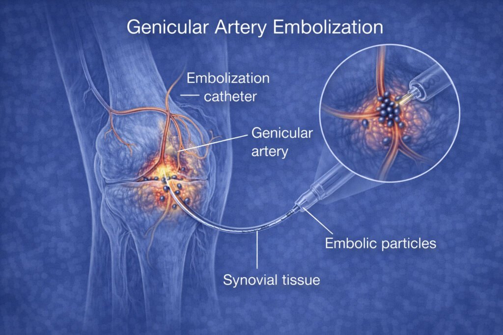 Genicular Injection Mmb Genicular Artery Embolization Chennai – Knee Pain Relief