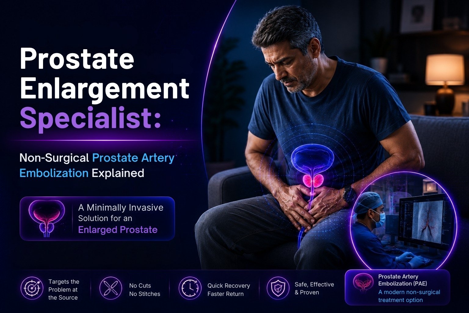 Prostate Enlargement Specialist: Non-Surgical Prostate Artery Embolization Explained