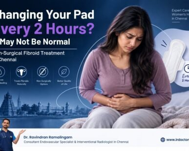 Changing pad every 2 hours due to heavy bleeding from uterine fibroids